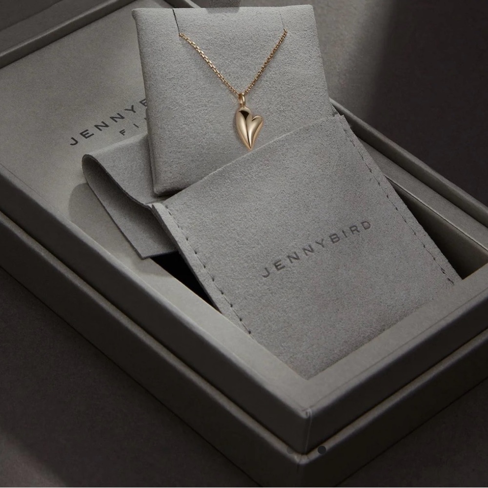 Jenny Bird Gold Sculpted Heart Necklace
